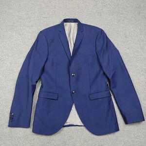 Tiger Of Sweden Blazer Mens EU 48 Blue Wool Mohair Vitale Barberis Canonico